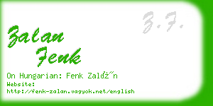 zalan fenk business card